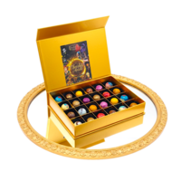 Luxe chocoladebox met 24 artist bonbons ge&iuml;nspireerd op kunstenaars