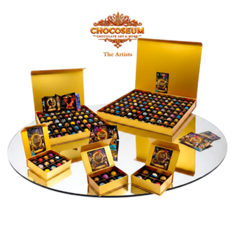 Artist chocoladebox met 12 luxe bonbons ge&iuml;nspireerd op kunst en design