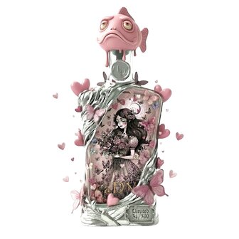 Exclusieve handbeschilderde Gin 2026 Limited Edition collectors item, luxe verpakt met brochure en kaart als stijlvol cadeau vo