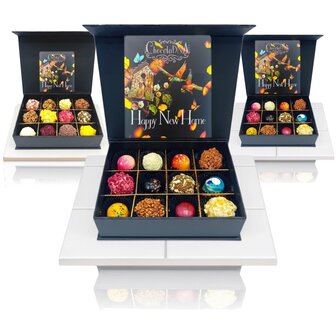 verhuis nieuwe woning chocolade cadeau en design verschillende maten chocolade bezorgd luxe