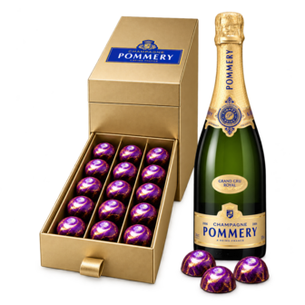 Pommery Rose Royal Champagne  Luxury Giftbox &ndash; 30 Exclusieve Bonbons | Chocoseum