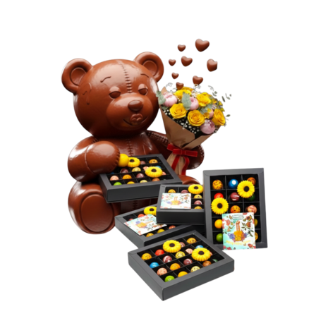 chocoladebloemen door de brievenbus
