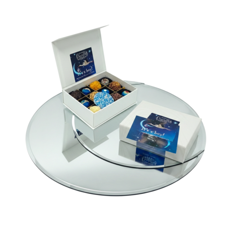 luxe chocolade cadeau geboorte jongen baby jongen