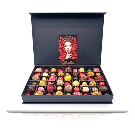 ❤️Luxe Liefde Chocolade Cadeau &ndash; 54 Bonbons & Truffels