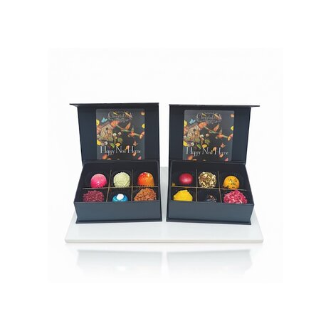 Luxe chocolade verhuiscadeau 2x6 bonbons van Chocoseum