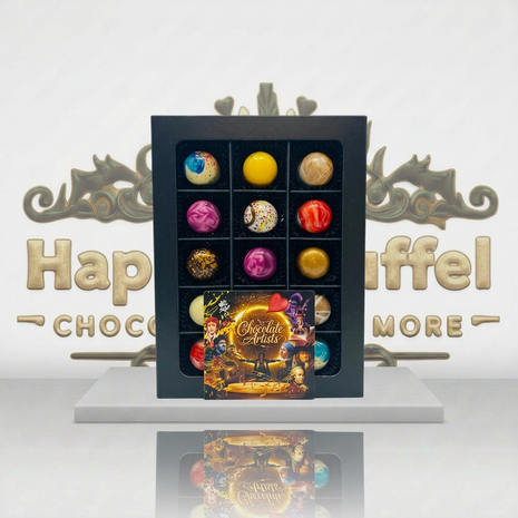 Happy Knuffel Artist creatief chocolade brievenbuscadeau van Chocoseum